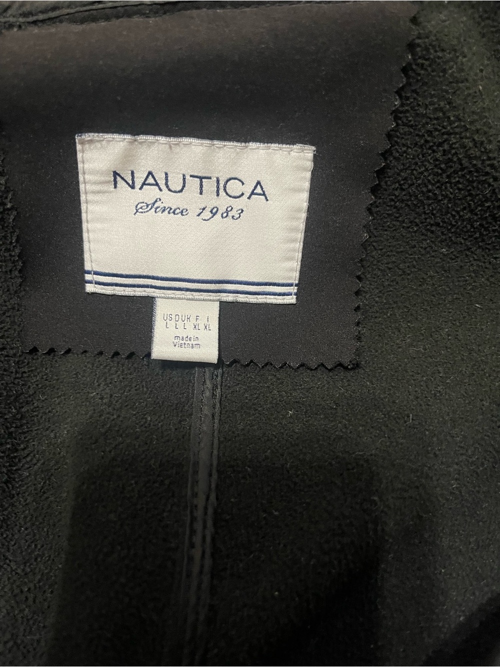 Nautica Black Hooded Trench Coat with Quilted Liner - Picture 2 of 3